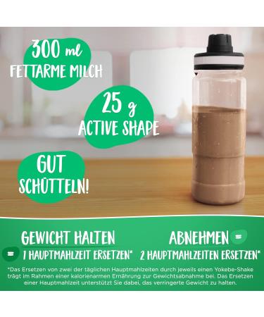 YOKEBE Active Shape Chocolate Crush - High Protein Diet Drink Meal Set | 250g (10 Portions) for Weight Control - Buy Online on GoSupps.com