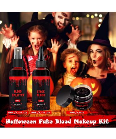 Best Halloween Fake Blood Makeup Set | Dripping & Coagulated Blood for Cosplay & Dress Up - Buy Online on GoSupps.com