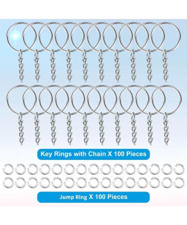Paxcoo 50Pcs Keychain Making Kit with Chains and Jump Rings - DIY Keychain Findings Bulk for Crafts - Buy Online on GoSupps.com