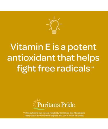 Puritan's Pride Vitamin E-400 IU 100 Count - Naturally Sourced for Enhanced Wellness - Buy Online on GoSupps.com