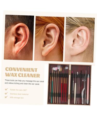 Ipetboom Complete Ear Canal Cleaning Tool Wood Abs Material Ear Wax Removal Tools for Daily Travel Massage - Buy Online on GoSupps.com