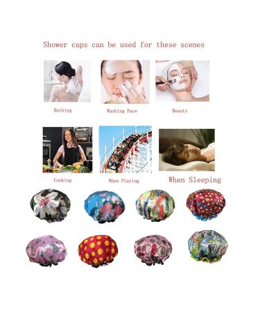 Quanchen Waterproof Shower Cap for Women - Reusable Double Layer Bath Cap for Spa, Home, Hotel, and Salon Use - Buy Online on GoSupps.com
