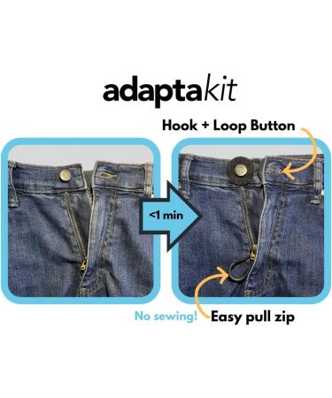 Adaptakit One-Handed Trouser Fastening | Ideal for Elderly & Arthritis, Stroke, Parkinson's Patients | Dressing Aid | Easy Install & Discreet - Buy Online on GoSupps.com