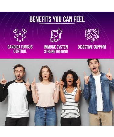 Can-D Caps: Advanced Candida Control Supplement for Immune & Digestive Health - Natural Garlic Cat's Claw Ginger Calcium & Magnesium - Buy Online on GoSupps.com