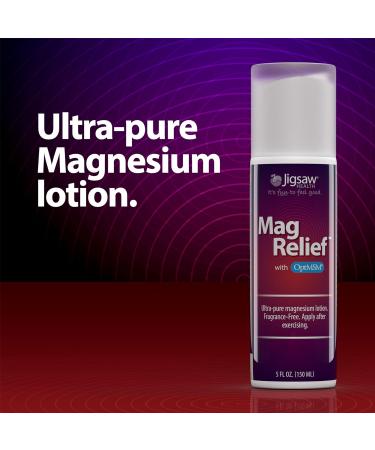 Jigsaw Health MagRelief Magnesium Lotion 5oz - Natural Muscle Relaxation and Pain Relief - Buy Online on GoSupps.com