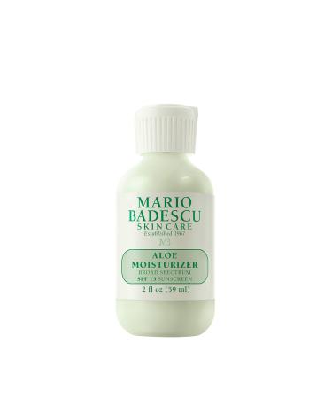 Mario Badescu Aloe Face Moisturizer for Women and Men with SPF 15  Ideal Facial Moisturizer for Combination  Oily or Sensitive Skin  Lightweight  Oil-Free Daytime Moisturizer Face Cream  2 Fl Oz - Buy Online on GoSupps.com