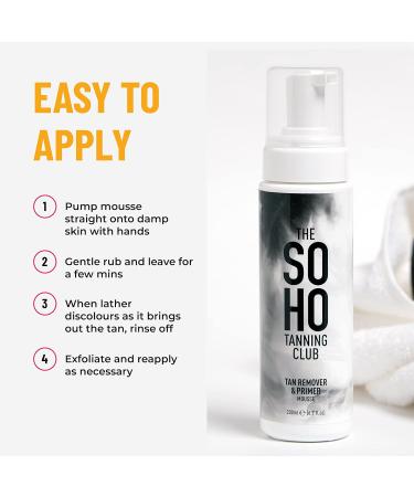 The Soho Tanning Club Fake Tan Remover & Primer 200ml| Removes Old Self Tan | Primes Skin | 100% Vegan & Cruelty Free | No Parabens | Moisturising Self Tanning Remover & Primer - Buy Online on GoSupps.com