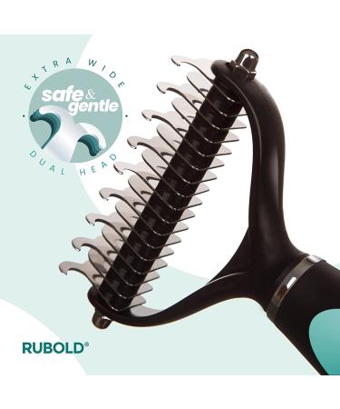 RUBOLD Dematting Tool for Dogs - Pet Safe Comb for Matted Hair - Undercoat Grooming Rake for Medium to Long Hair Pets - Buy Online on GoSupps.com