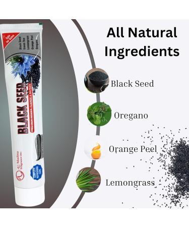 Natural Black Seed Toothpaste (5-Pack) Fluoride-Free & Paraben-Free Herbal Toothpaste for Sensitive Teeth with Lemongrass Orange Peel & Green Tea Fresh Breath & Oral Care - Buy Online on GoSupps.com