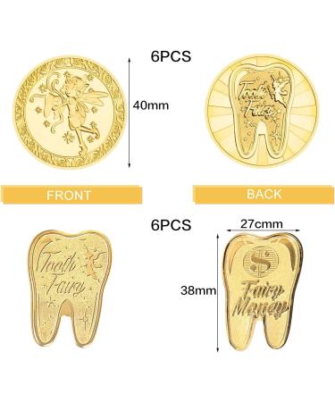 12 Tooth Fairy Coins Set Gold Tooth Fairy Gifts for Boys & Girls | Perfect Souvenir & Gift Ideas - Buy Online on GoSupps.com