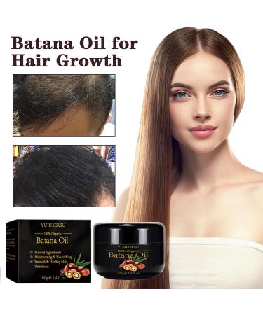 Batana Oil for Hair Growth and Repair 100% Natural Pure Unrefined and Organic Hair Growth Oil Scalp and Hair Care and Enhances Hair Thickness in Men & Women - Buy Online on GoSupps.com