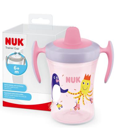 NUK Trainer Cup Sippy Cup | Leak-Proof Soft Drinking Spout | 6+ Months | BPA-Free | 230ml | Pink Penguin 10255609 Penguin (Pink) - Buy Online on GoSupps.com