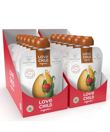 Love Child Organics Superblends Apple Corn + Butternut Squash Puree 128 ml (Pack of 12) by Nature's Path