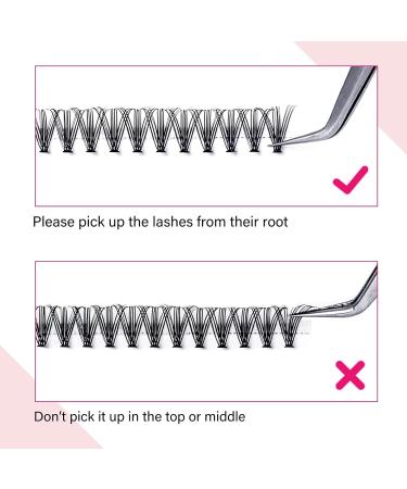 Premium Eyelash Single Clusters for Extensions - 10D 20D 0.07D Curl Mix 8-16mm Individual Artificial Eyelashes for Beginners | DH-10D+20D-0.07-D - Buy Online on GoSupps.com