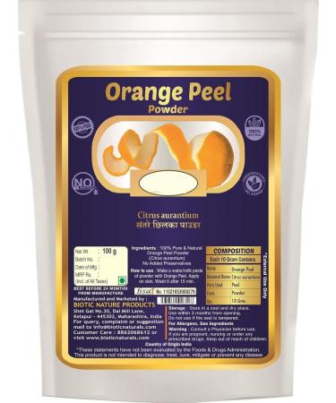 3.52oz Natural Orange Peel Powder (Citrus Aurantium Dulcis) - 100g