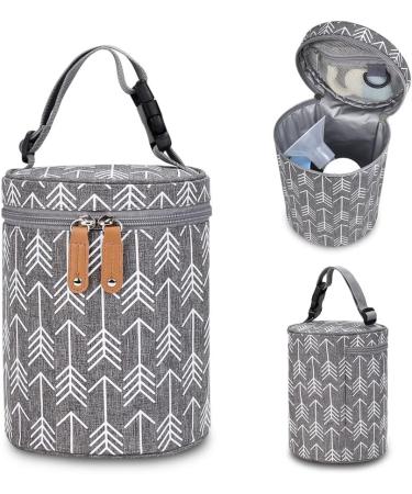 DZOZO Insulated Baby Bottle Bag Breastmilk Cooler Bag Portable Thermal Bottle Bag Baby Bottle Tote Bag Insulated Milk Bottle Bag Storage Bag Portable Milk Bottle Holder Insulated Milk Bottle Carrier Grey - Buy Online on GoSupps.com