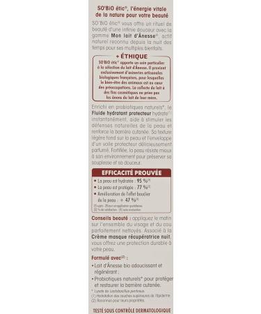 SO'BiO tic Organic Protective Day Fluid My Donkey Milk 50 ml - Buy Online on GoSupps.com