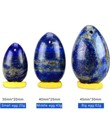 Buy Jade Egg for Kegel Exercises - Lapis Lazuli Drilled Yoni Egg for Women | International Shipping Available - Buy Online on GoSupps.com