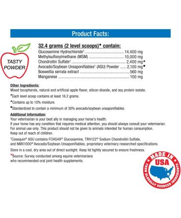 Nutramax Cosequin ASU Equine Powder 1320gm - Joint Health Supplement for Horses - Buy Online on GoSupps.com