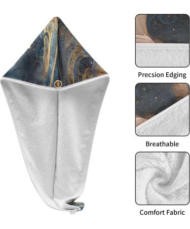 Mother Daughter Nightstars Hair Towel Set Super Absorbent Quick Dry Hair Turbans for Women & Girls | 2 Pack - Buy Online on GoSupps.com