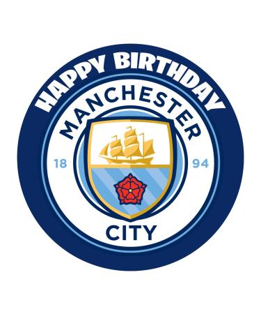 YummyArt Edible Cake Topper - edible cake decorations 20cm diameter edible cake toppers compatible with man city cake topper edible football cake toppers edible