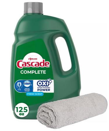 PURPUR Cloth & Cascade Complete Oxi Gel Dishwasher Liquid Detergent Stain Fighting Power Bundle Fresh Scent 125 Fl Oz