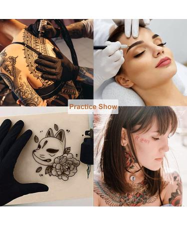 Lyuxzad Tattoo Practice Skins - 10 Sheets Blank Double-Sided Tattoo Skin for Beginners and Experienced Artists - Buy Online on GoSupps.com
