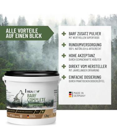 ReaVET Barf Complete Dog Powder 1.2kg - Premium BARF Supplement for Dogs with Essential Vitamins & Minerals - Buy Online on GoSupps.com