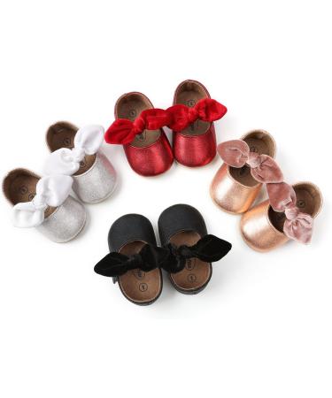 RVROVIC Baby Girl Moccasins 12-18 Months | Sparkly Princess Soft Sole Shoes (Black) - Buy Online on GoSupps.com