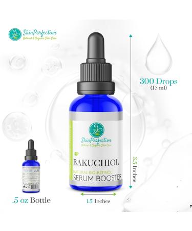 Bakuchiol Natural Alternative to Retinol | Vegan Bio-Retinol for Glowing Skin - .5 oz (300 Drops - Buy Online on GoSupps.com