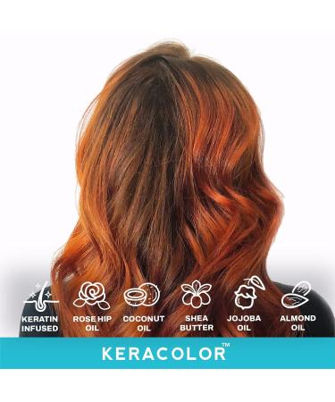 KERACOLOR Kit of 3-in-1 (Cleanse + Conditioner + Color) Copper Semi-Permanent Hair Dye and Finishing Hair Spray 10oz - Buy Online on GoSupps.com