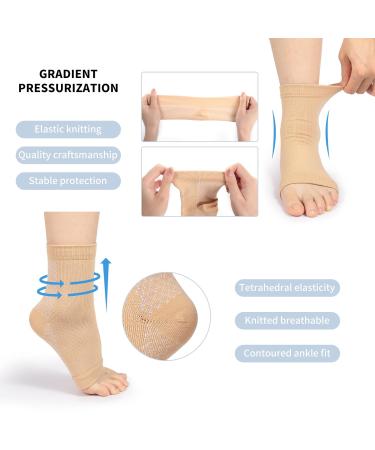 Buy Milaiun Compression Socks for Plantar Fasciitis - 4 Pairs Ankle Support for Men & Women Ideal for Arthritis & Sprains - Size L - Buy Online on GoSupps.com
