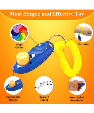 SunGrow Dog Clickers with Wrist Bands 2 Inches Colorful and Practical Set of Simple Convenient and Effective Training Tools for Puppy or Cat 7 Pack United - Buy Online on GoSupps.com