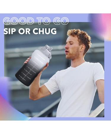 HydroPal 128oz BPA-Free Water Bottle with Straw | Leak-proof Gallon Bottle for Fitness, Gym, Outdoor Sports | Moonlit Asteroid Design - Buy Online on GoSupps.com