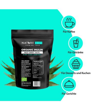 Nature Diet Organic Inulin 1 kg | Premium Agave Prebiotic for Digestive Health | Natural Dietary Supplement - Buy Online on GoSupps.com