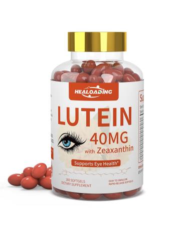 HEALOADING Lutein and Zeaxanthin Supplement Softgels: Eye Vitamins and Supplements with Vitamins C, E, Omega 3, Lutein & Zeaxanthin for Improving Vision and Relieving Eye Fatigue