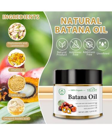 100% Pure Batana Oil for Hair Growth - Dr. Sebi Unrefined Natural Oil from Honduras | Promote Hair Thickness for Men & Women 4.23 OZ - Buy Online on GoSupps.com