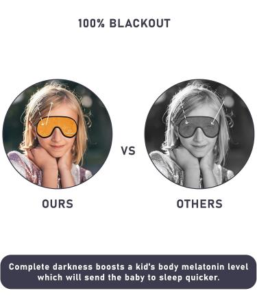 Sleep Mask for Kids with Blockout Light - Memory Foam 3D Contoured Eye Mask - Eye Cover & Travel Sleep Mask Blindfolds for Kids Girls Boys (orange) - Buy Online on GoSupps.com