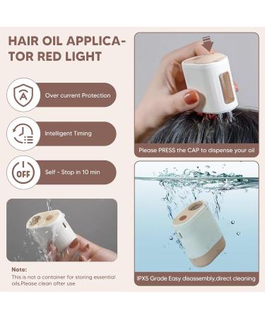 Vusddy 2-in-1 Scalp Massage Brush & Hair Oil Applicator - High-Frequency Vibration for Hair Growth & Treatment - Buy Online on GoSupps.com