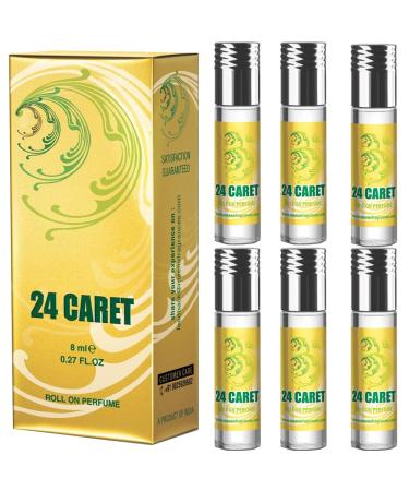BlueQueen 24 Caret Roll On Perfume Alcohol Free Long Lasting Jasmine Perfume for Women and Men | Hypoallergenic Travel Size Jasmine Oil Perfume Roll On - 8Ml - Pack of 6 - Buy Online on GoSupps.com