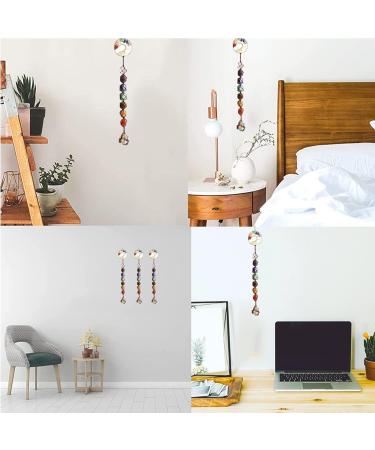 7 Chakras Healing Crystals Natural Gemstones Spiritual Gifts for Women Polished Tumbled Stones Positive Energy Spiritual Meditation Hanging Ornament/Window Ornament/Feng Shui (Healing Crystals-03) - Buy Online on GoSupps.com