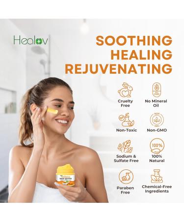 Natural Turmeric Face Cream & Whipped Body Butter - Brightening Lotion for Dark Spots Acne & Hyperpigmentation - Buy Online on GoSupps.com