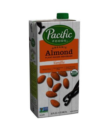 Pacific Foods Organic Almond Vanilla Plant-Based Beverage 32oz Organic Almond Vanilla 32 Fl Oz (Pack of 1)