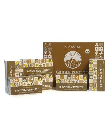 Alpi Nature Alpi Nature Ginger Root Organic Herbal Tea 120 Tea Bags 180 g Pack of 6 x 20 Sachets of 1.5 g