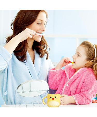 Children's Dinosaur Bathroom Cup | Zorq Yellow Double Handle Toothbrush Accessory for Kids - Buy Online on GoSupps.com