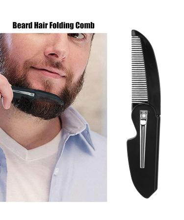 Folding Beard Comb - Portable Mustache & Beard Styling Comb for Travel | Perfect Gift for Dad Boyfriend Husband - Buy Online on GoSupps.com