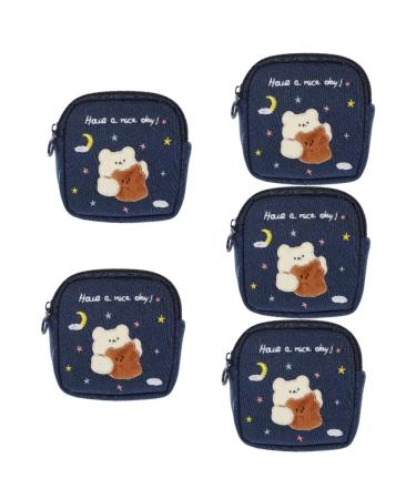 Gleavi 5st aunt's towel-keeping bag travel cosmetics bag Child money exchange zip pockets Small travel sports blends travel bags decor mini small age travel cotton