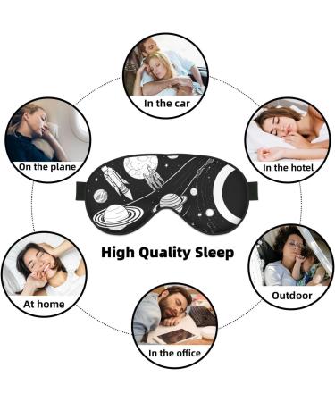 Buy Reusable Soft Sleep Mask for Women & Men | Blackout Eye Covers for Travel & Sleep | Gifts for Him & Her - Astronaut & Alien Design - Buy Online on GoSupps.com