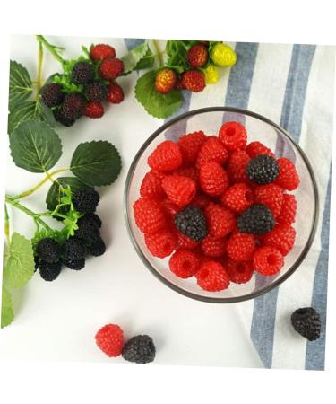 HOMSFOU 80 Pcs Simulation Raspberry Home Decor Tablescape Decor Toy's for Kids Desktop Decor Kids Decor Light House Decorations for Home Toys for Kids Kid Toy Kids Toy Fruit Cake Pvc Child - Buy Online on GoSupps.com