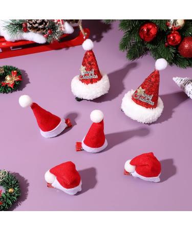 Minkissy Christmas Santa Hat Hair Clip for Girls - Glittering Holiday Hair Accessories - Buy Online on GoSupps.com